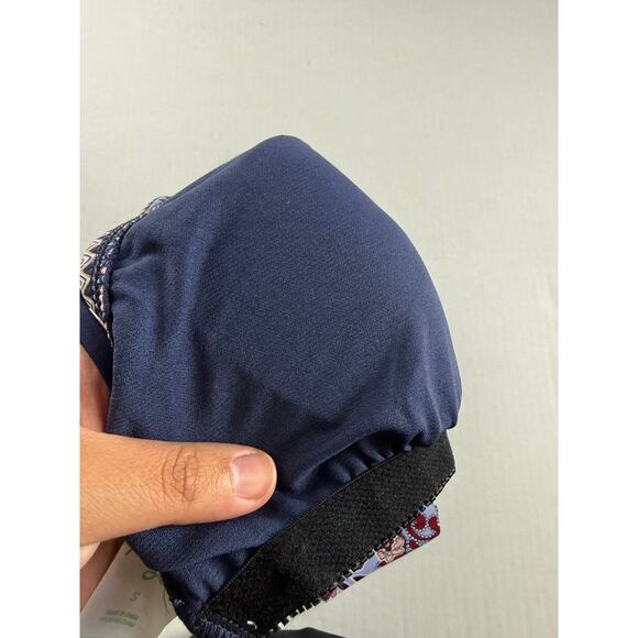 Kona Sol Purple Floral High Neck Tankini Top - Size S - Picture 5 of 7